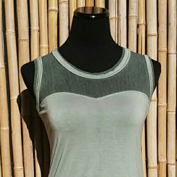 🌸SALE ENDS SUN🌸 NEW SEDUZIONE Mesh Sweetheart Neckline Jersey Tank Top OS - Picture 4 of 6